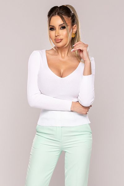 Atmosphere Fashion White knit blouse