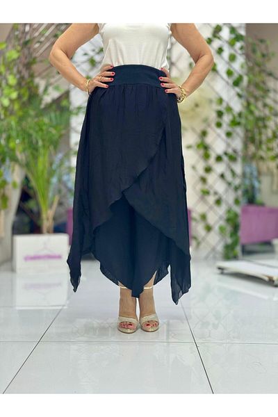 Punta Otantik Nc9802 Italian Silk Cover Shalwar Pants Black