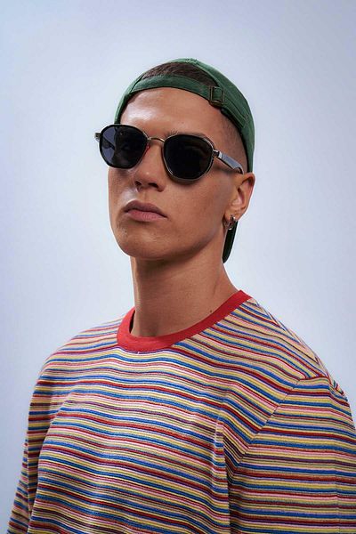 Bilge Karga Dagny Silver Red Black Men's Sunglasses