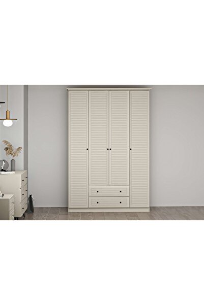 Vivense LİVO GARDIROP, KUMTAŞI, 4 KAPAKLI