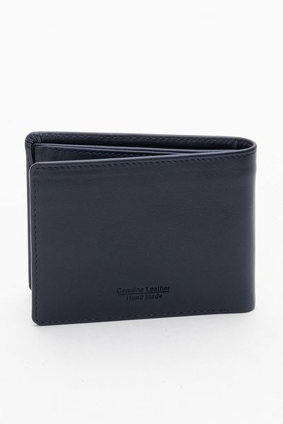 Grande Gd 1519 Real Leather Men's Wallet Navy Blue