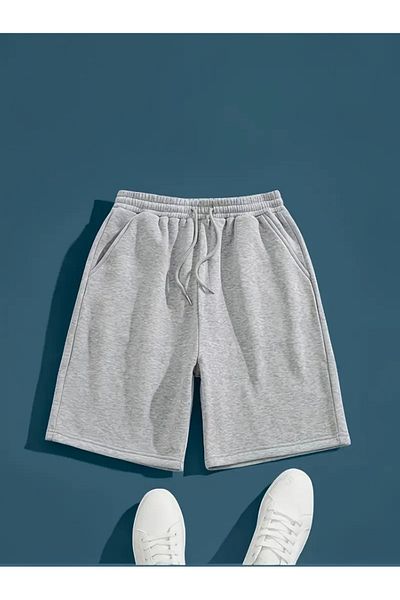 NURVES Men's Comfortable Fit Gray Shorts