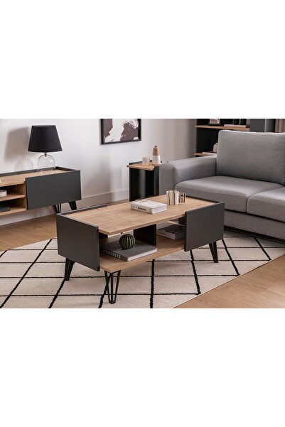 Vivense VİPER ORTA SEHPA, SAFİR MEŞE ANTRASİT