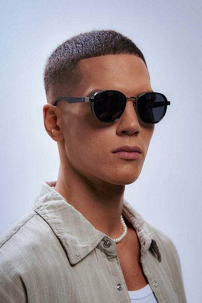 Bilge Karga Dagny Black Blue Black Men's Sunglasses