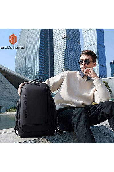 Arctic Hunter 17-inch Laptop Daypack Durable Polyester Backpack & Built In USB/Headphone Port Computer Bag B00554