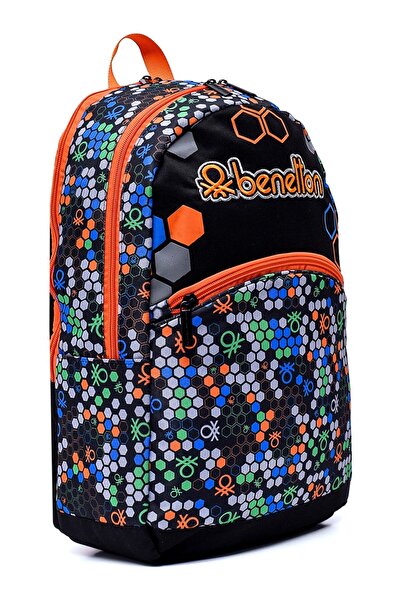 United Colors of Benetton 03673 üçlü set United Colors of Benetton Okul çantası ilkokul çantası SİYAH