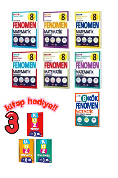Fenomen Yayıncılık 8.Sınıf Fenomen Matematik Fasikül Seti (1-2-3-4-5-6. Sayıl...