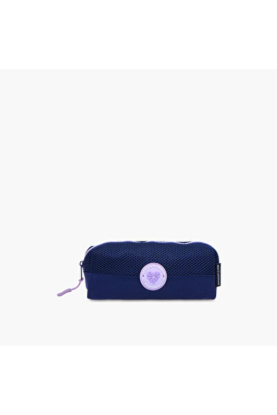 Miss Lemonade Meshy Solid Pencil Pouch with Zip Closure
