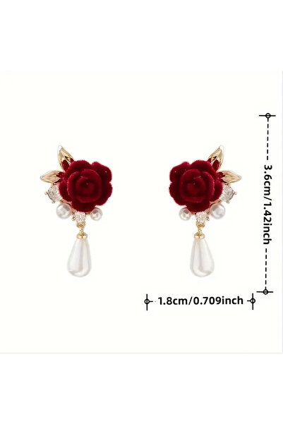 Fashionjewelery Rosavante-Kadife Gül Küpe