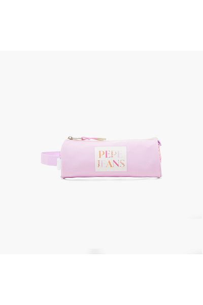 Pepe Jeans Printed Pencil Pouch with Zip Closure