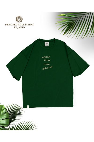 JANSO GROUP -Women's Cotton Printed Cofee Short Sleeve Tshirt Oversize Large Size