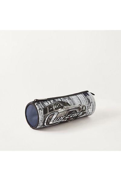 Unique -1 Car Print Pencil Pouch with Zip Closure