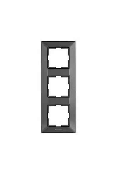 PANASONIC Vertical Frame for 3 Modules Arkedia Slim Smoky