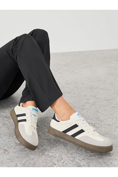 Styli Striped Lace Up Sneakers