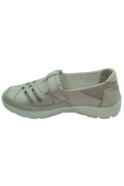 Malawi Two Hundred Thousand. Women's Beige (36-40) Leather Comfort Shoes