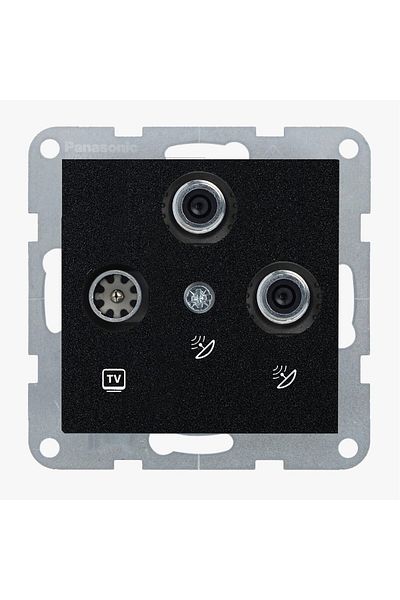 PANASONIC Final Satellite Socket Mechanism Karre Plus 55 Black