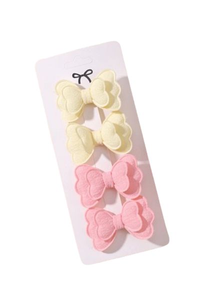 OEM Set 4 Agrafe de Par, Galben/Roz