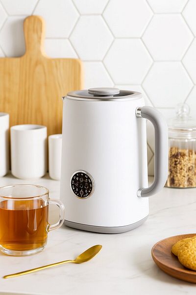 Brillant Spectrum Vintage Digital Kettle Kettle 1.7 Lt 1500W Touch Screen Double Layer