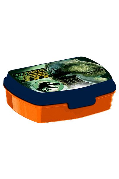 JURASSIC WORLD Set of plastic sandwich box, BPA-free and water bottle, aluminum, 400 ml, multicolor, Jurassic World