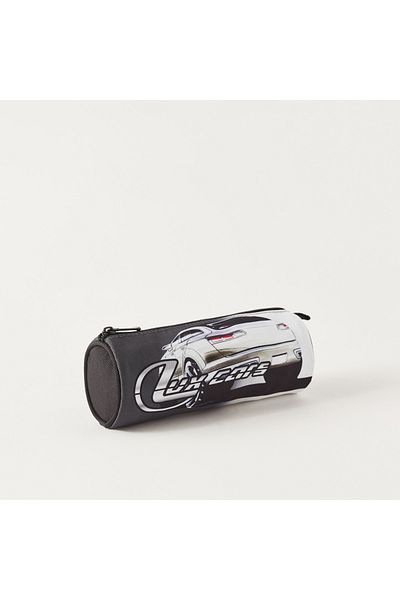 Unique -1 Car Print Pencil Pouch with Zip Closure