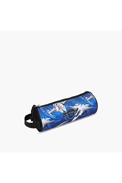 Roll Road Air Force Print Pencil Pouch with Zip Closure