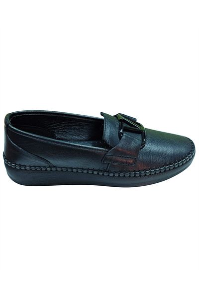 Frida 2044 Women's Black (37-41) Leather Buckle Comfort Shoes