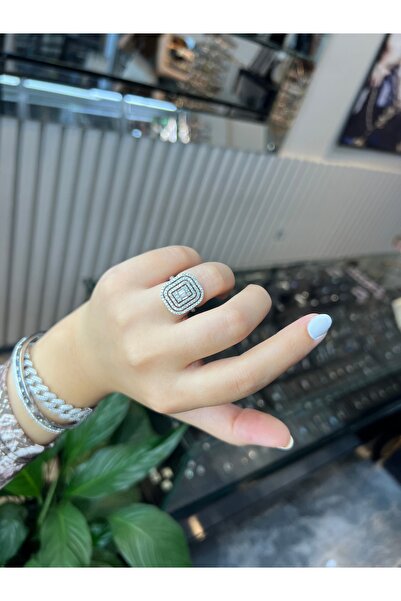 925Silver Baget yüzük( 3 sıra taş)