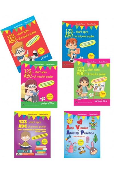 Editura Delta Cart Educational Set 6 carti clasa pregatitoare 123... Start spre A