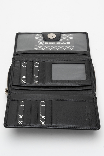 Dericlub 2715 Genuine Leather Women's Wallet Black