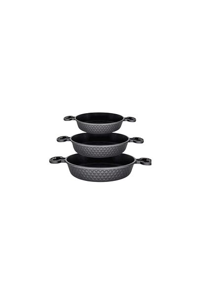 NETAVANTAJ Zena 3-Piece Titanium Pan Set Black