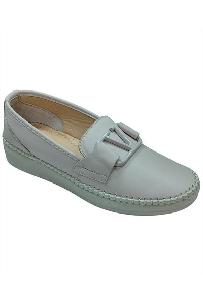 Frida 2044 Women's Beige (37-41) Leather Buckle Comfort Shoes