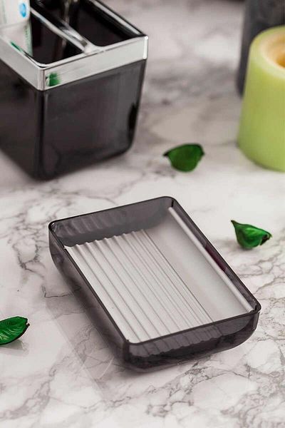 Prima Nova Primanova Tuscan Soap Dish-Transparent Black