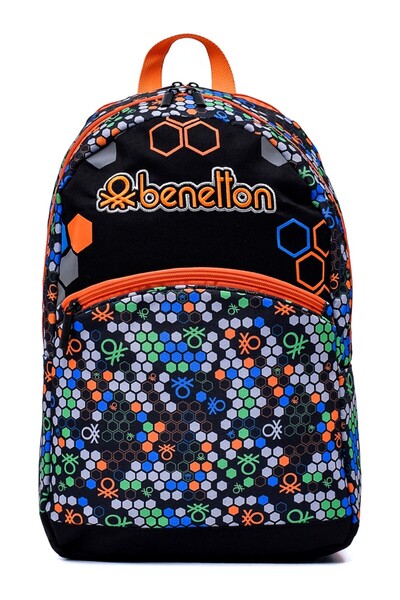 United Colors of Benetton 03673 üçlü set United Colors of Benetton Okul çantası ilkokul çantası SİYAH