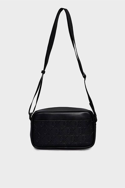 Calvin Klein Men Jeans Black Monogram Soft Cam Bag / Men's Black Handbag Zm0Zm03000 Ogk