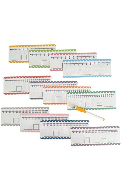 HOBİREYON Yaz-Sil 4 İşlem Matematik Çalışma Kartları (Toplama,Çıkarma,Bölme,Ç...