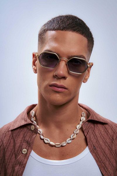Bilge Karga Vhalen Gold Blue Men's Sunglasses