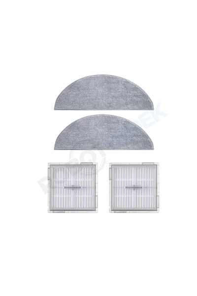 robotyedek Roborock Q8 Max Pro (2025 Model!) Compatible Mop and Hepa Filter-4 Pieces