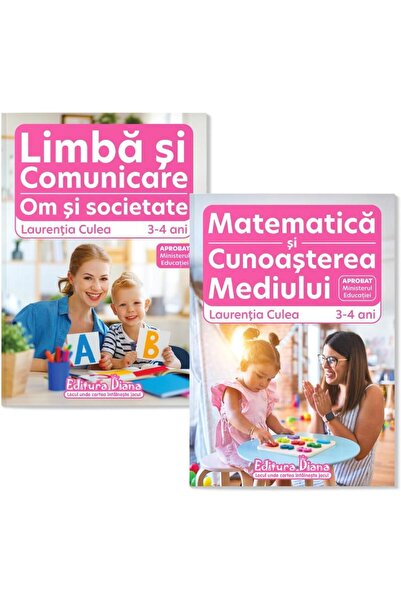 Editura Diana Set 2 caiete, A4, pe domenii, grupa mica 3-4 ani,