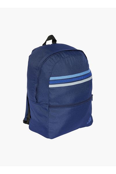 adidas Striped School Backpack with Adjustable Shoulder Straps and Zip Closure