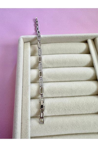 Lumina Atelier Zircon Oval Steel Bracelet
