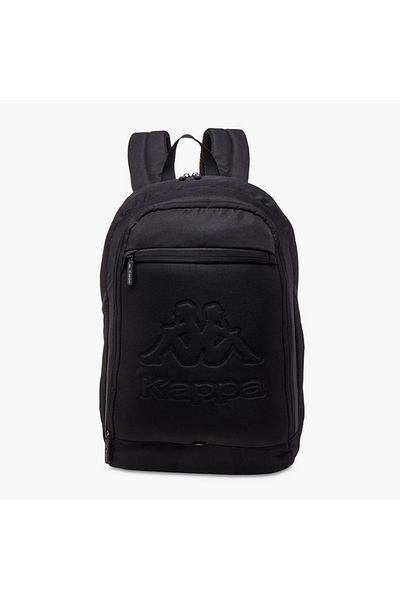 Kappa Logo Embossed School Backpack with Adjustable Straps and Zip Closure - 13x32x47 cm