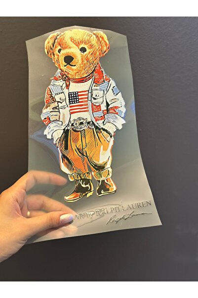 Gönülden Tasarım URSUL AMERICAN STICK ON FIER DE FIERĂ IMPRIMARE TRANSFER ARM...