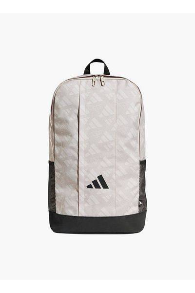adidas Logo Print School Backpack with Adjustable Straps and Zip Closure