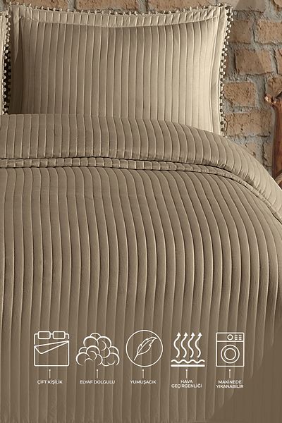 Elart Florita Bedspread Set Double (240x260 cm) Beige