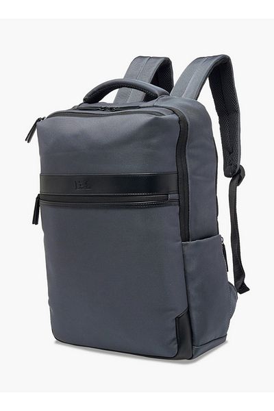 LBL by Shoexpress Men Solid Backpack with Adjustable Straps and Zip Closure - 10x31x43 cm