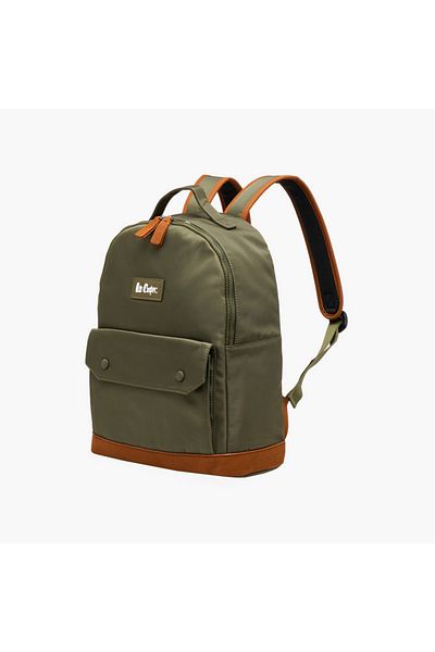 Lee Cooper Colourblock Backpack with Zip Closure and Adjustable Strap - 40x15x33 cm