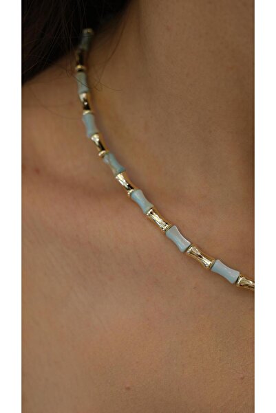 Jerie Gold Kemik Figür Renk Detaylı Kolye