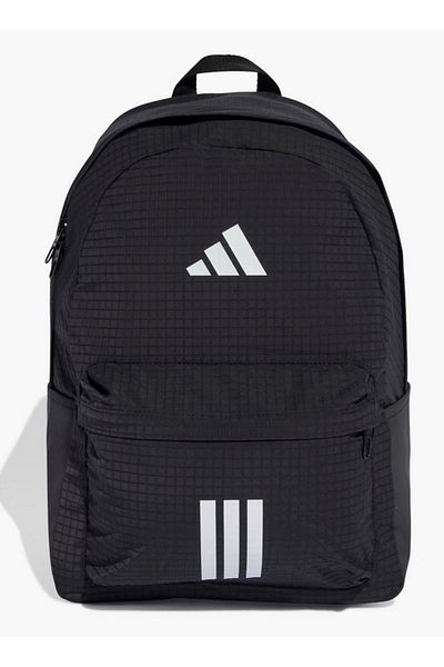 adidas Logo Print Backpack with Adjustable Shoulder Straps