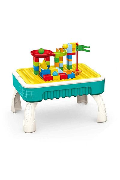 CREATIVE Masă de joacă multifuncțională 2 în 1 cu 50 de piese, pentru copii, 35x26x20 cm, roșu/albastru - Roșu