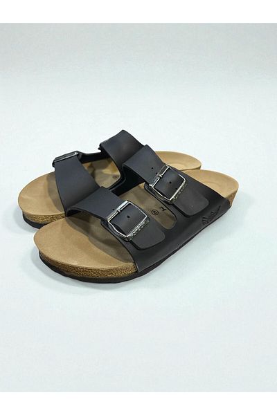 Cozi company Men's Black Buckle Orthopedic Anatomical Comfortable Slippers